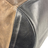 Celine Brown/Black Leather Bowling Bag