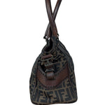Fendi Leather Trim Zucca Canvas Du Jour Tote Bag