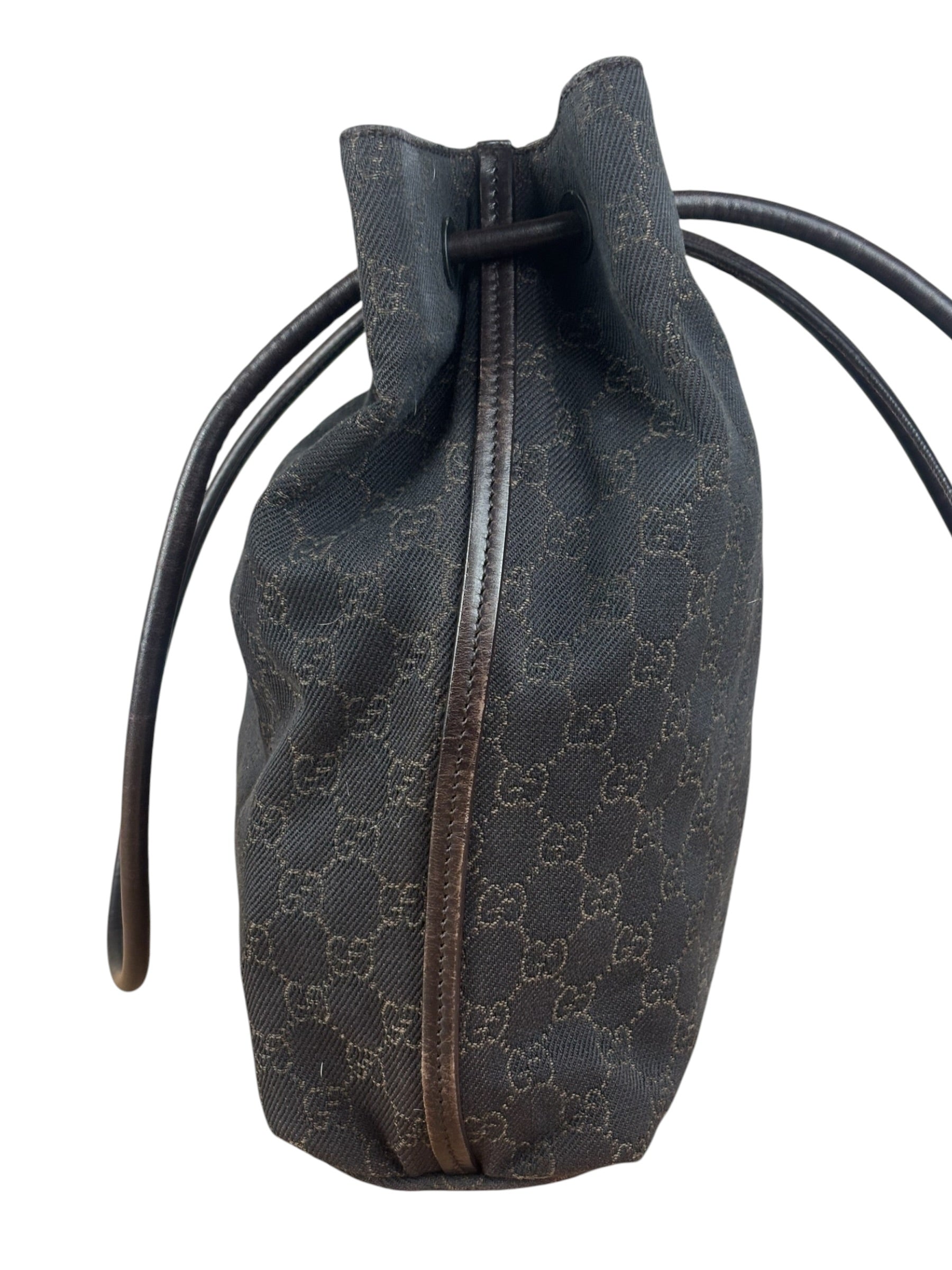 Gucci GG Denim leather Trim Gifford Tote Bag
