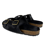 Yves Saint Laurent Black Jimmy Pony Hair Falt Sandal