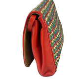 Fendi Colorblock Leather Woven Shoulder Bag