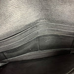 Balenciaga Black Leather Flap Wallet on Chain Bag