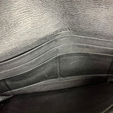 Balenciaga Black Leather Flap Wallet on Chain Bag