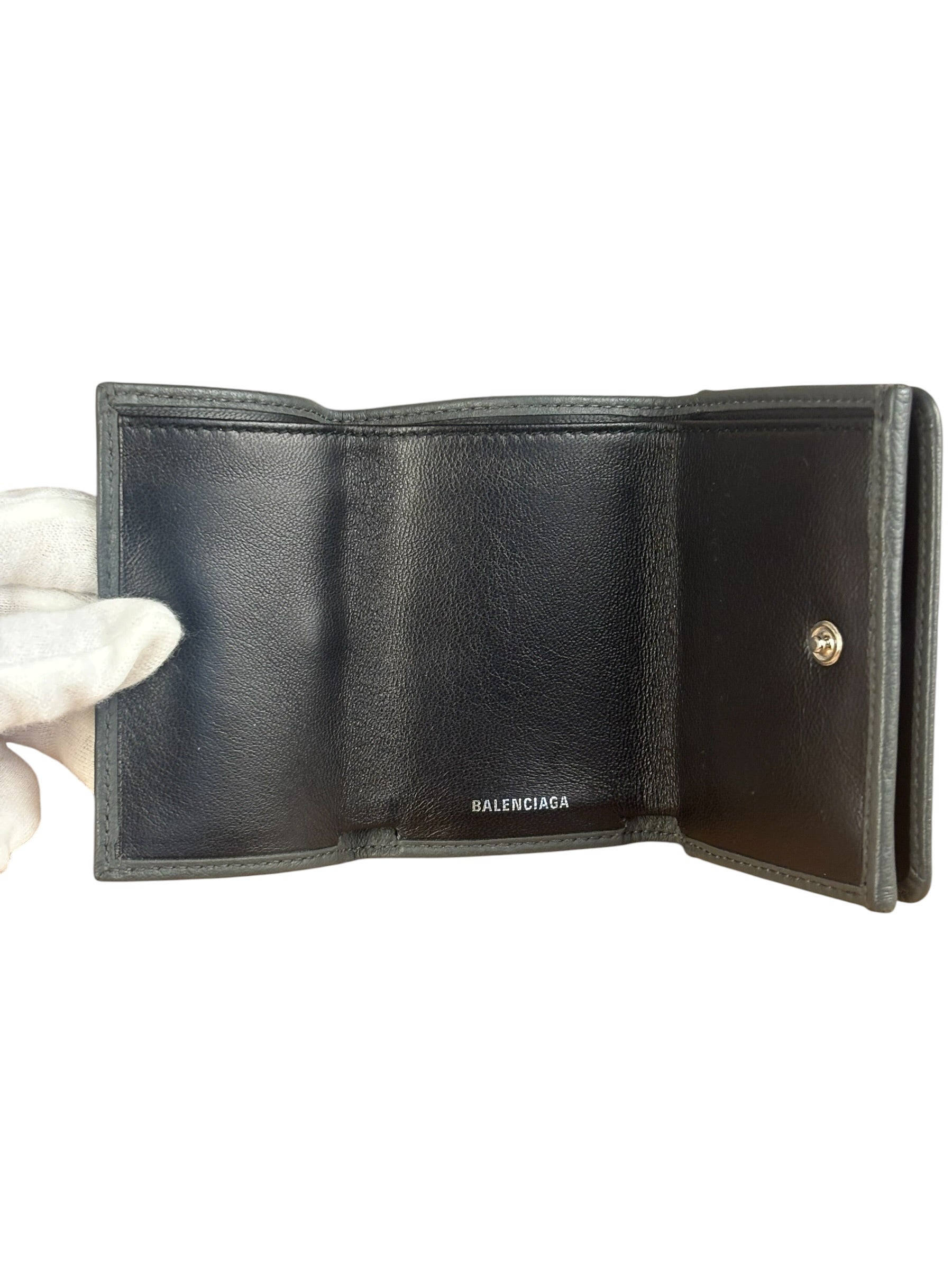 Balenciaga Compact Wallet Grey