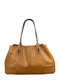 Gucci Brown Leather Sherry Line  Large Tote Bag