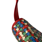 Fendi Colorblock Leather Woven Shoulder Bag