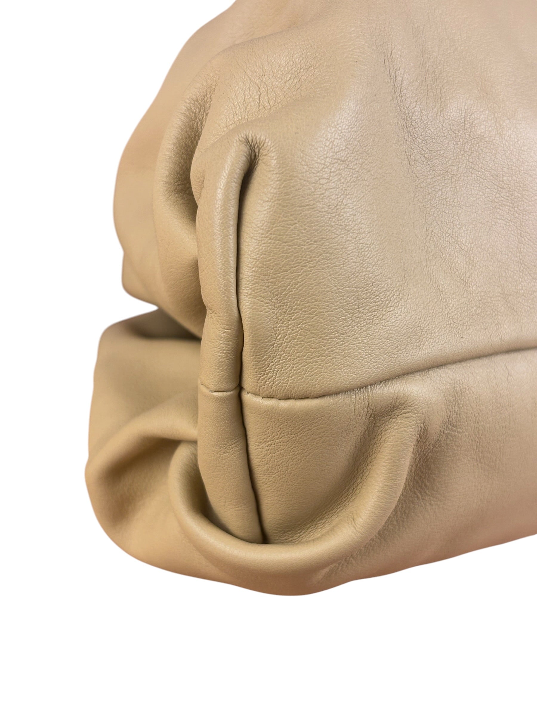 Bottega Veneta Beige Leather Pouch Clutch