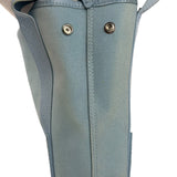 Balenciaga Light Blue Leather Trim Cabas XS Tote Bag