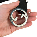 Gucci Black Monogram GG Belt