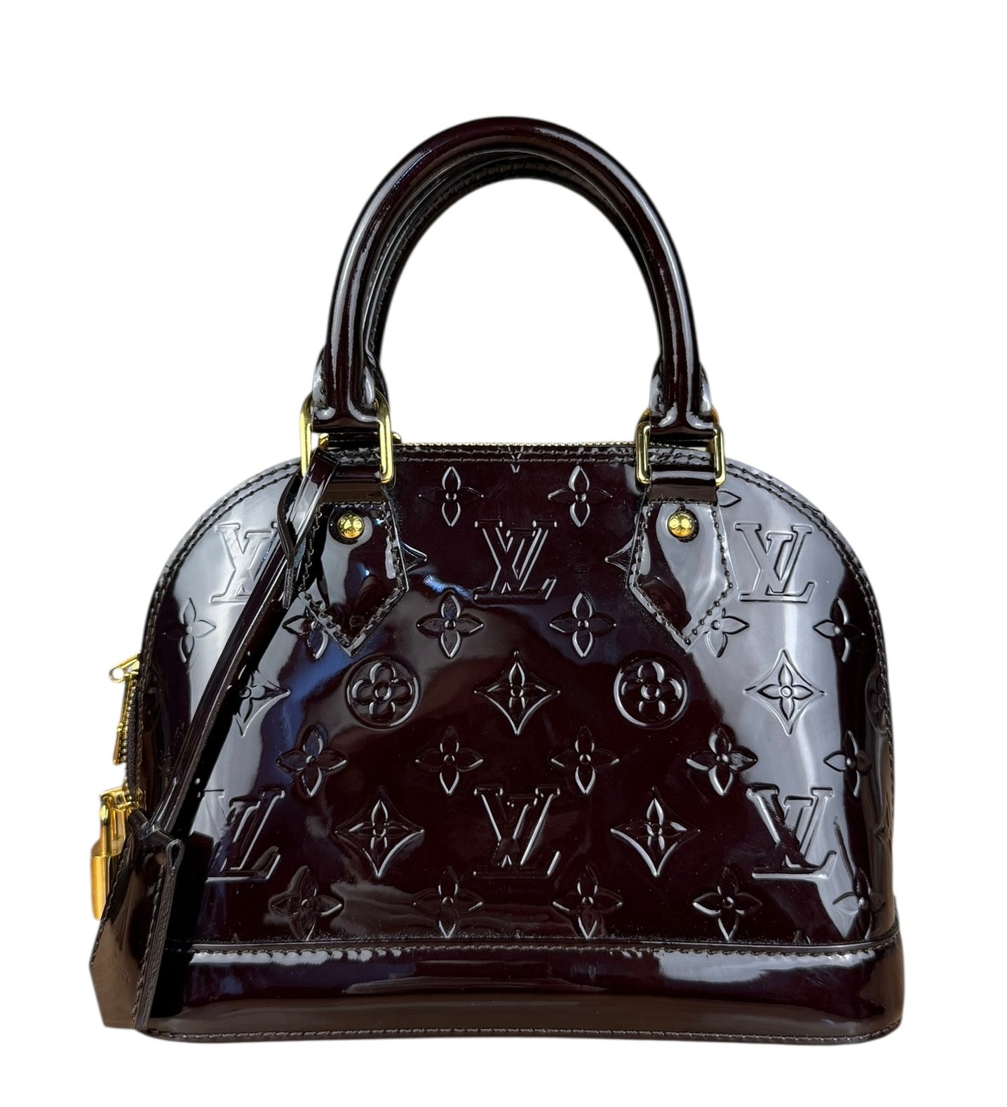 Louis Vuitton Monogram Vernis Alma BB Amarante 2Way Bag
