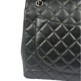 Chanel Black Quilted Leather Jumbo Classic Flap Bag 2009
