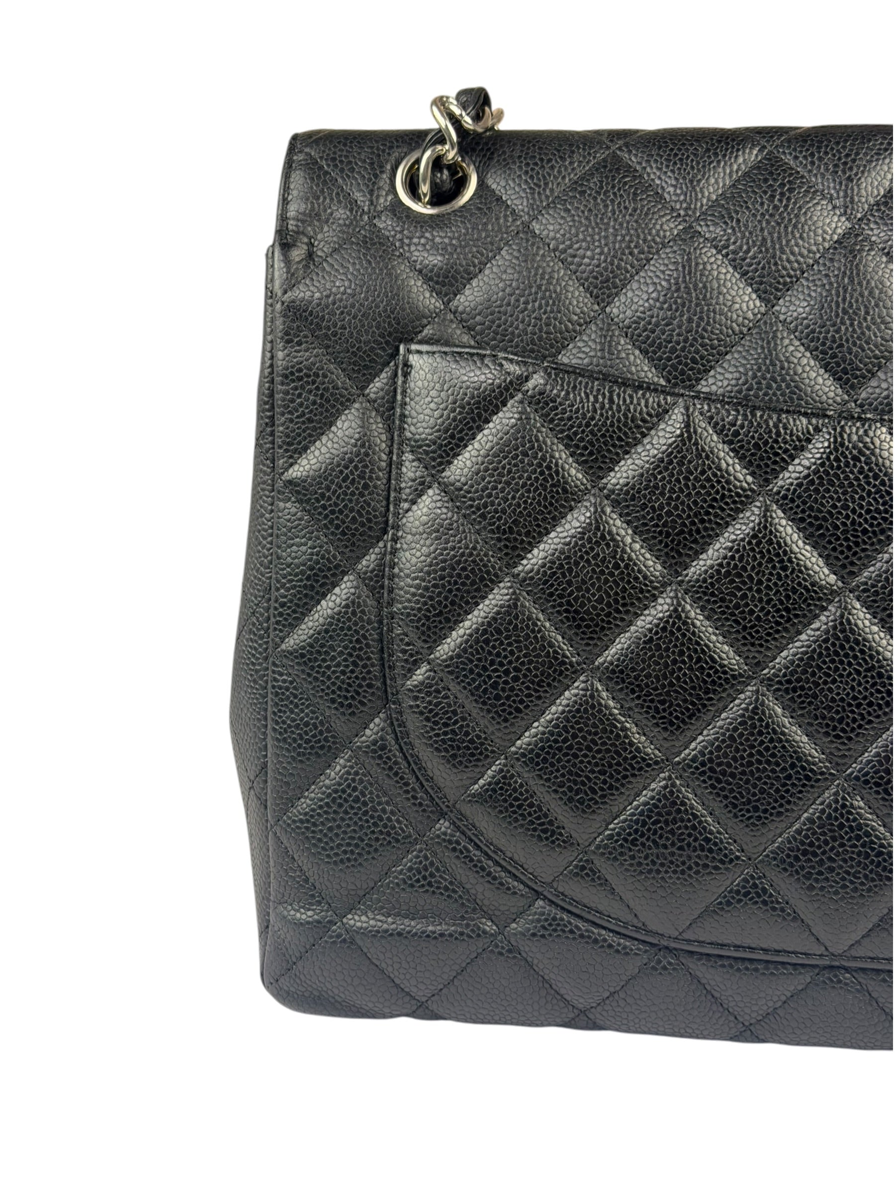 Chanel Black Quilted Leather Jumbo Classic Flap Bag 2009