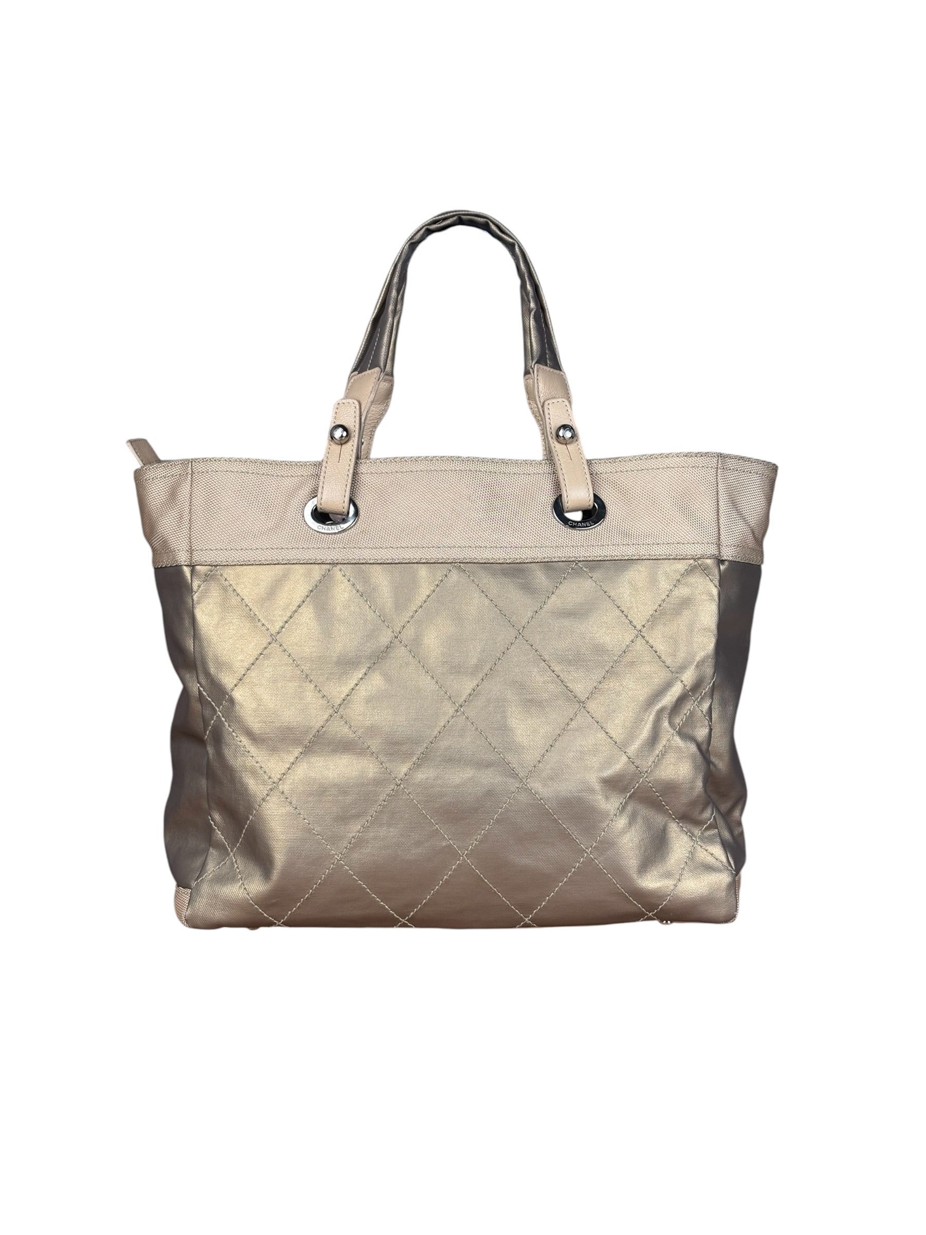 Chanel Paris-Biarritz Gold Quilted Tote Bag 2006