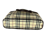 Burberry Leather Trim Nova Check Tote Bag