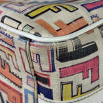 Fendi Beige Leather Multicolor Zucca Forever Boston Bag