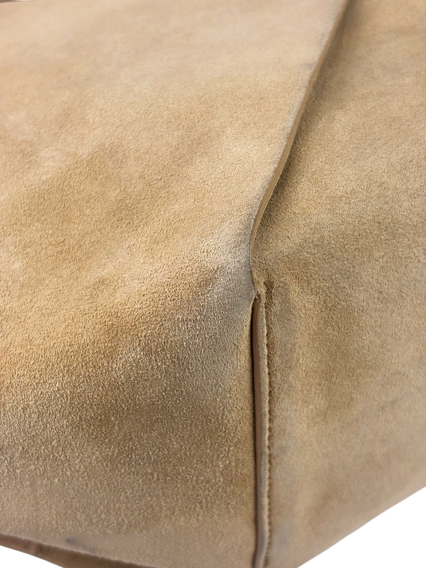 Bottega Veneta Beige Suede/Leather Trim Intrecciato Flower Basket Tote