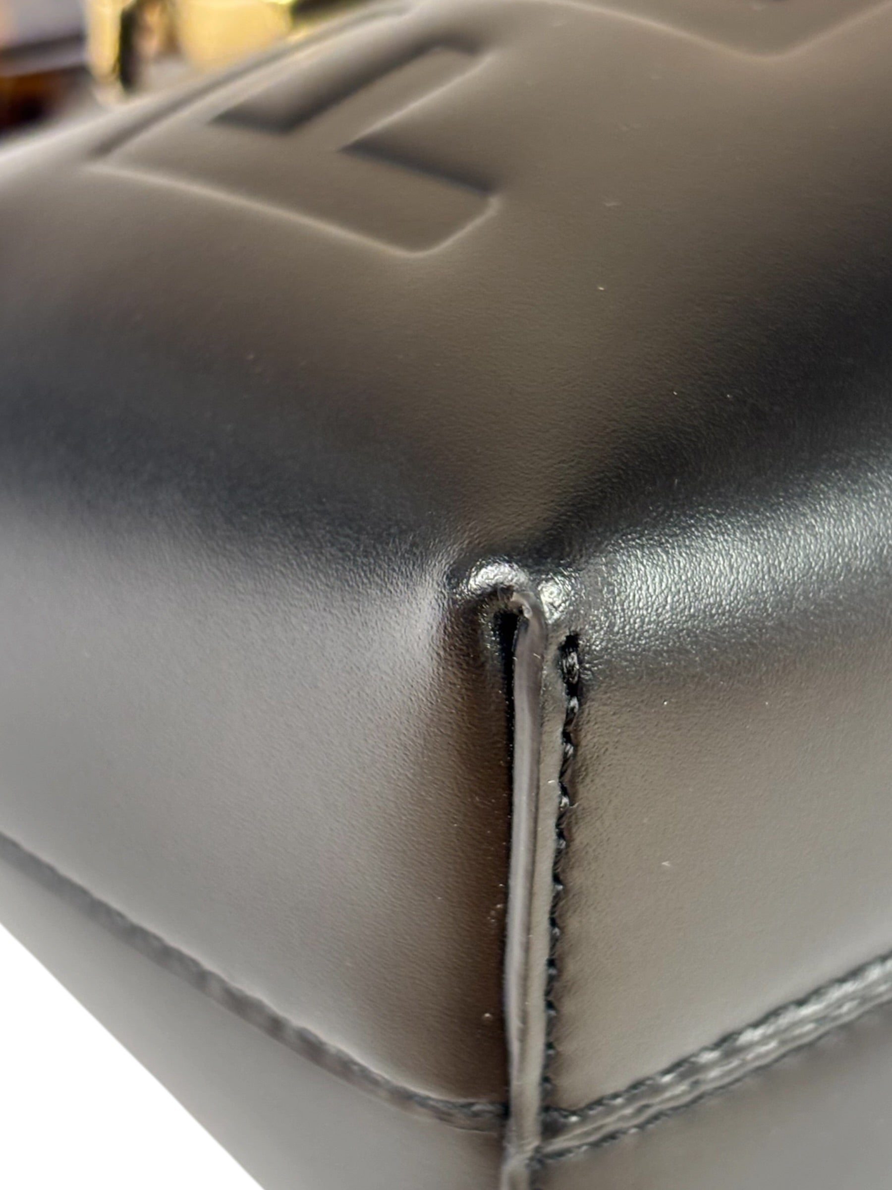Fendi Black Leather Mini By The Way Boston Bag