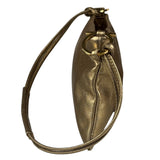 Salvatore Ferragamo Metallic Gold Gancini Shoulder Bag