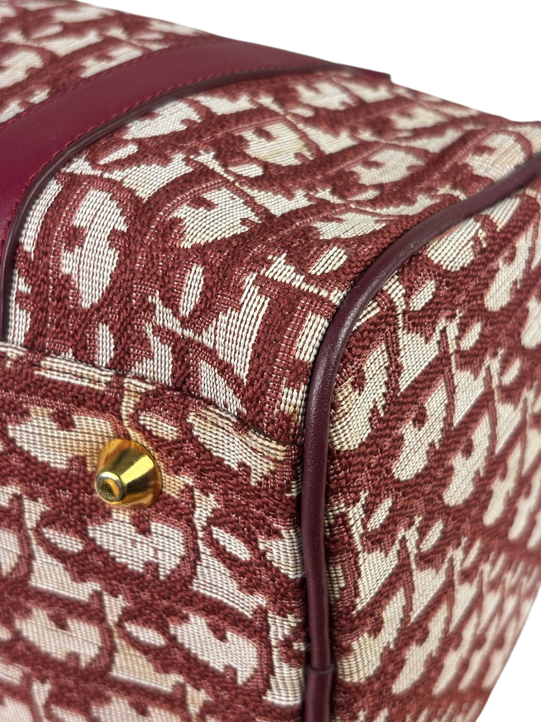 Christian Dior Red Trotter Boston Bag