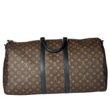 Louis Vuitton Black/Brown Monogram Keepall 55