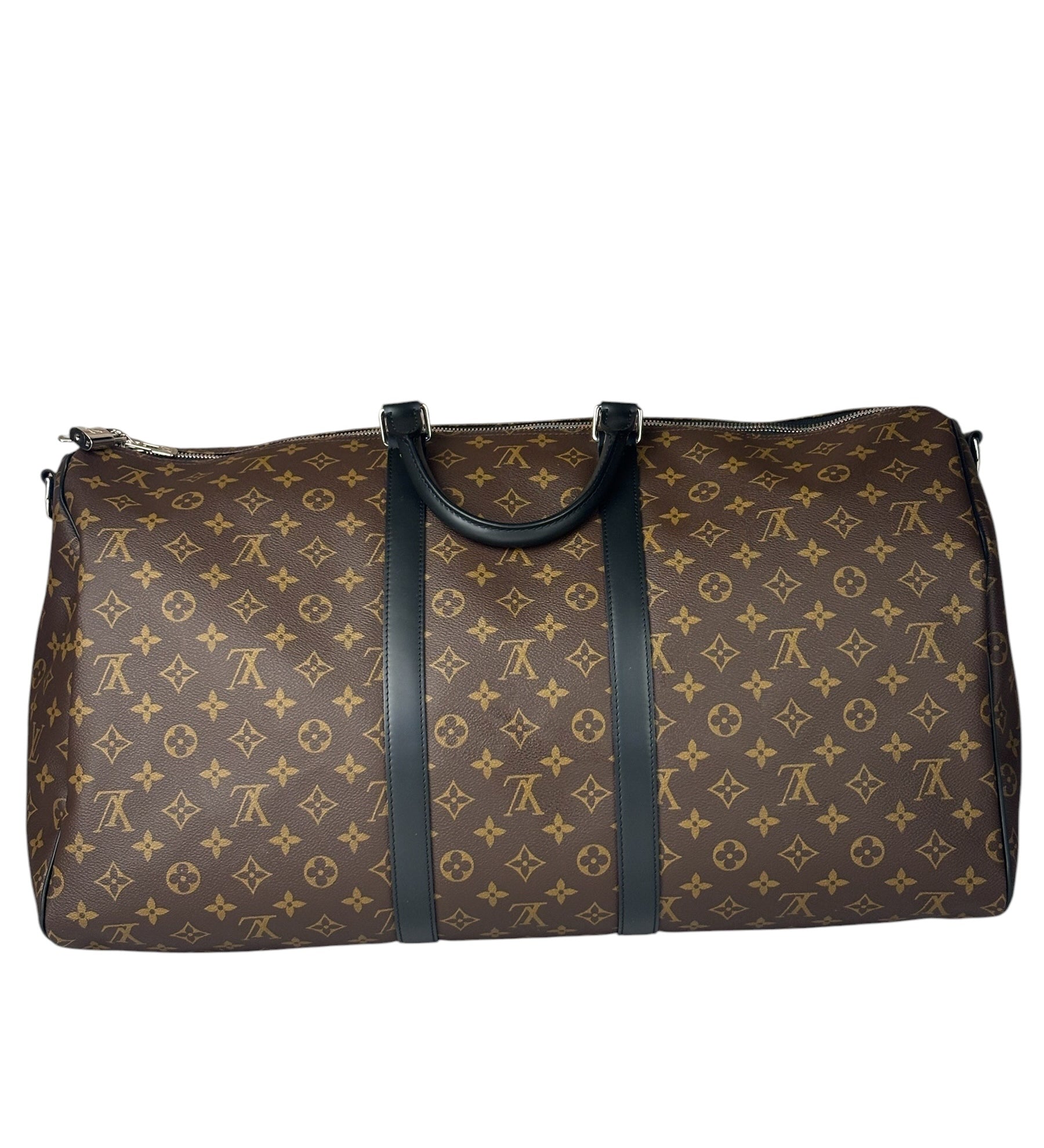 Louis Vuitton Black/Brown Monogram Keepall 55