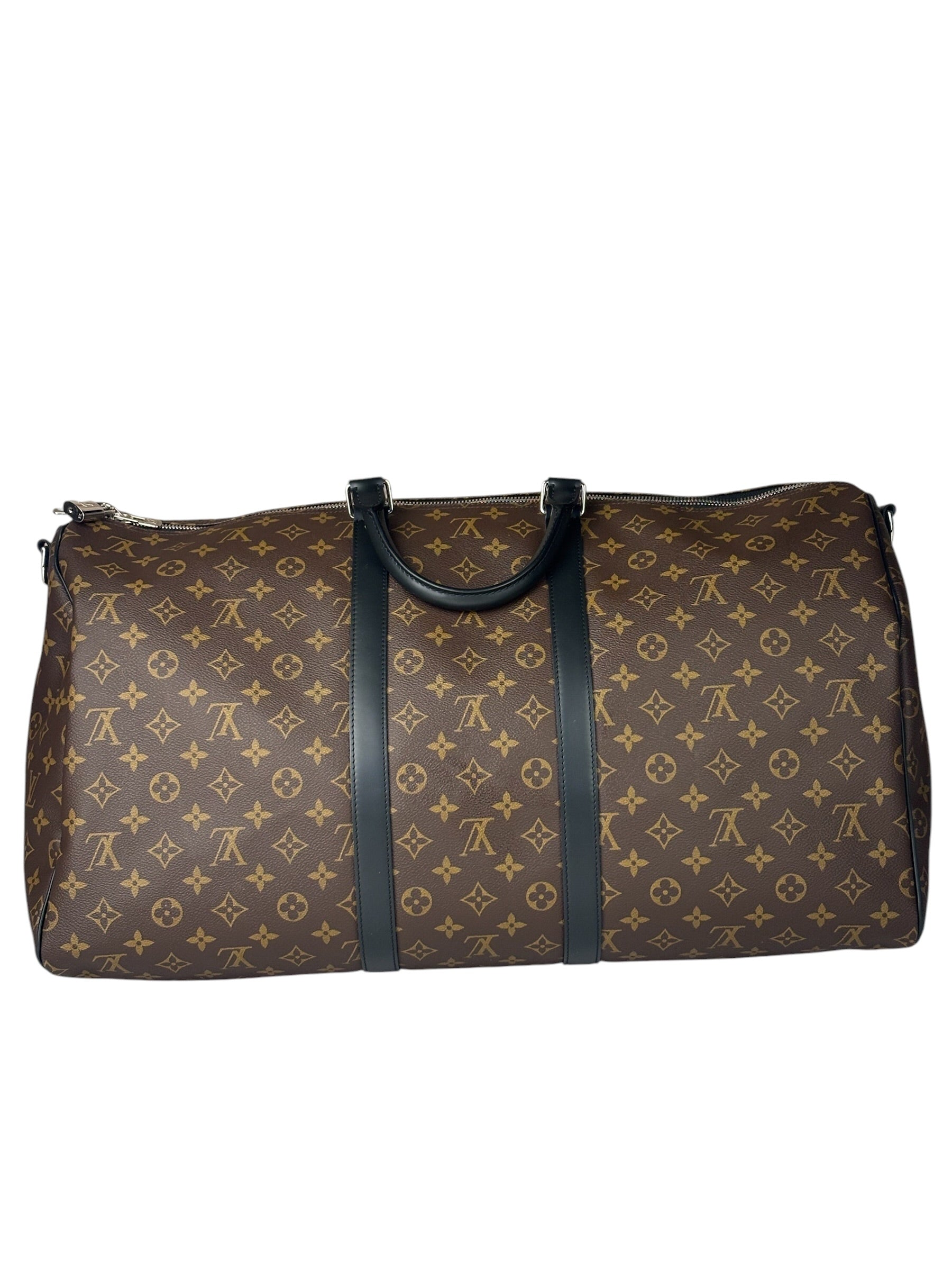 Louis Vuitton Black/Brown Monogram Keepall 55