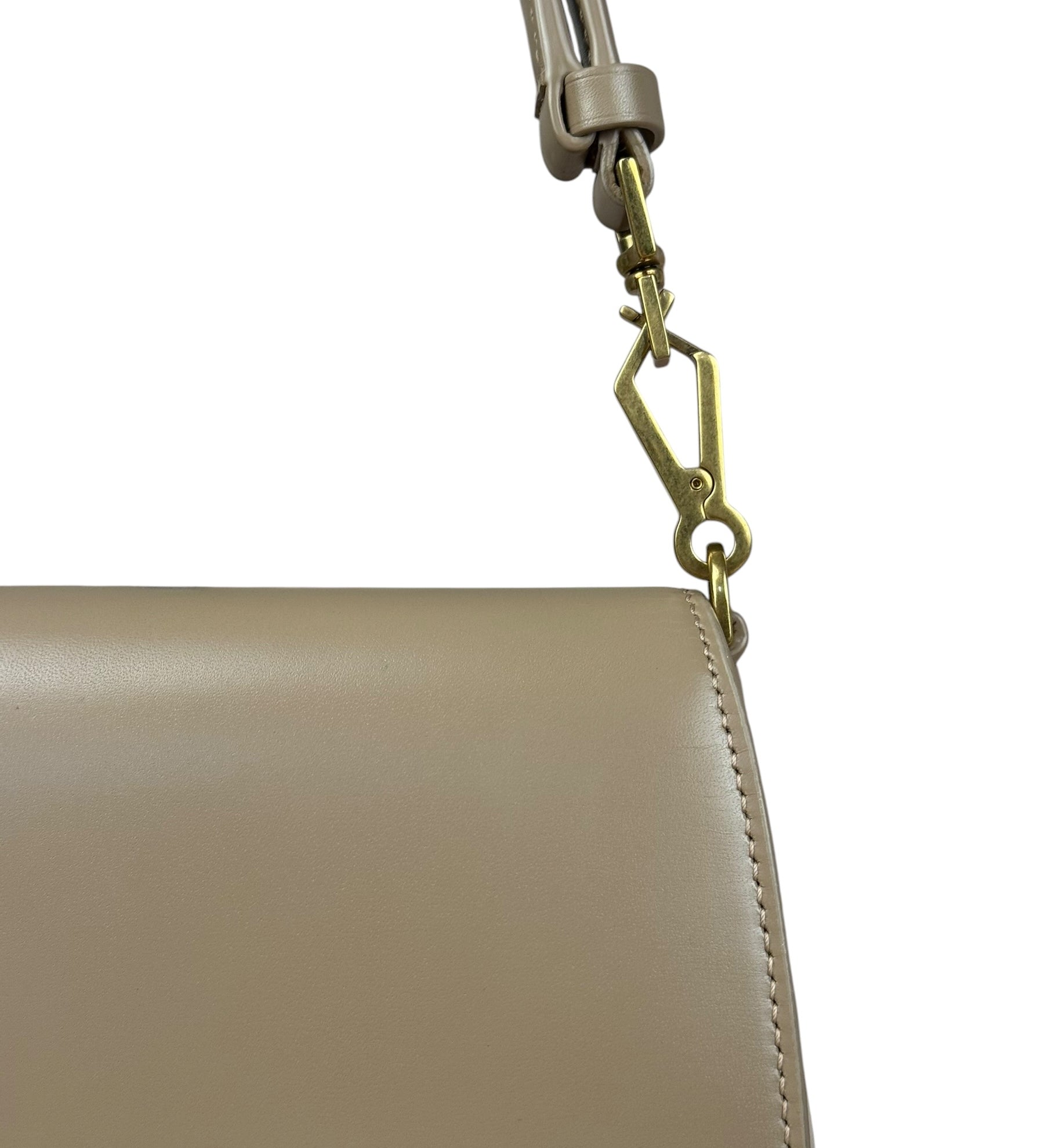 Saint Laurent Beige Leather Voltaire Handbag