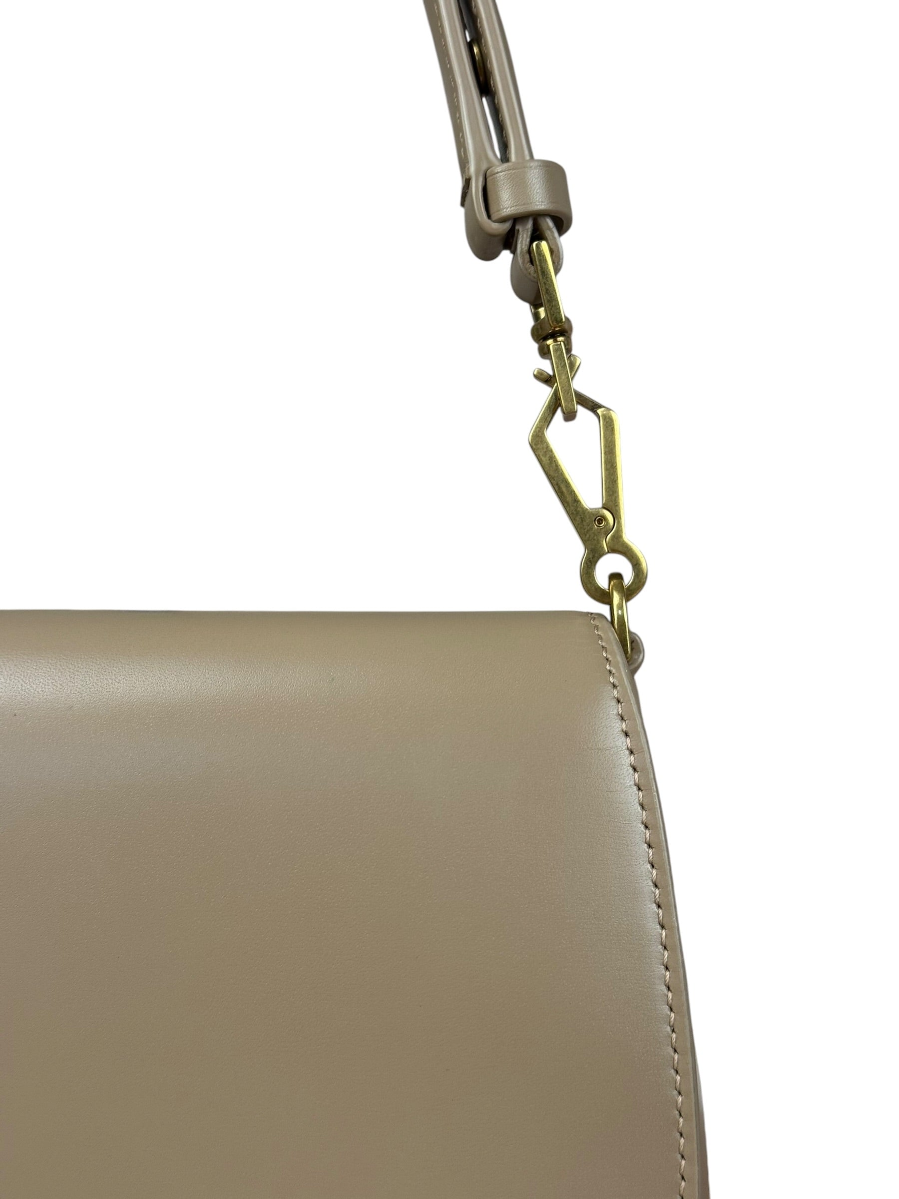 Saint Laurent Beige Leather Voltaire Handbag