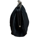 Prada Black Tessuto Nylon Leather Trim Liss-Lock Coin Bag