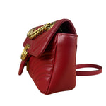 Gucci GG Red Marmont Matelasse Shoulder Bag