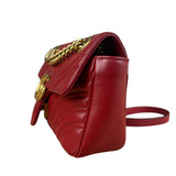 Gucci GG Red Marmont Matelasse Shoulder Bag