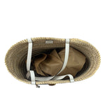 Versace Leather Trim Basket Bag