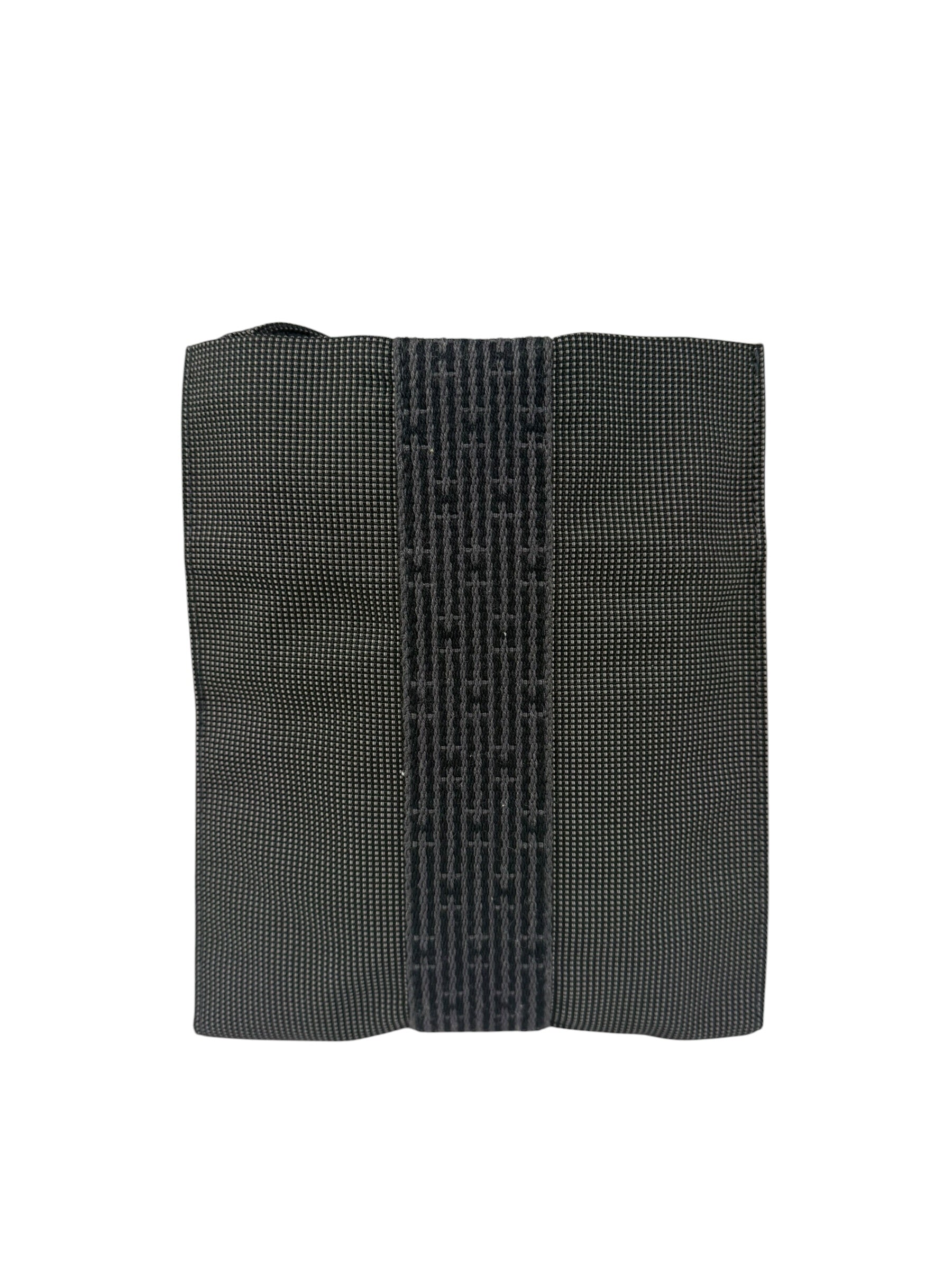 Hermes Grey Herline Toile Shoulder Pochette