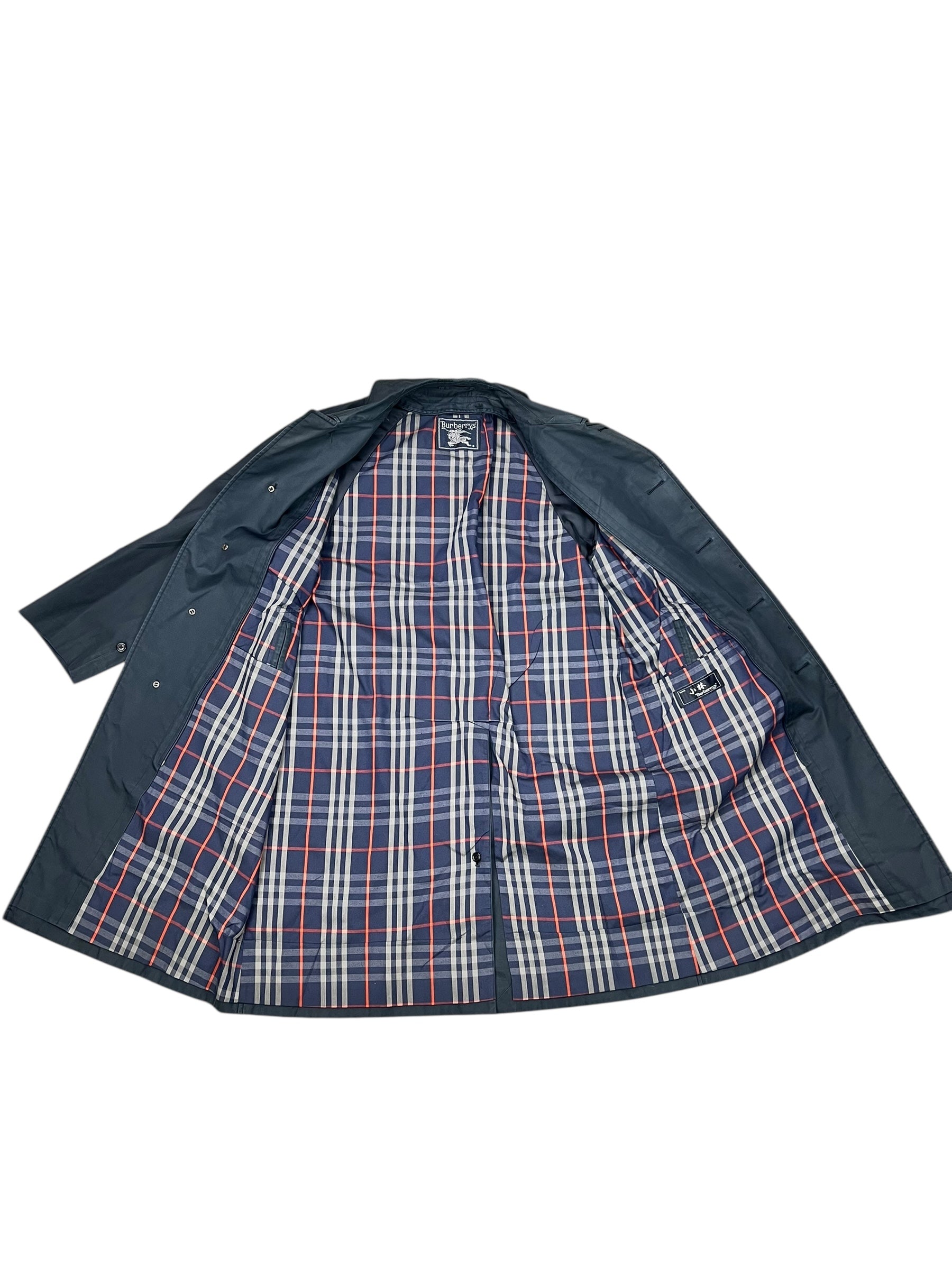 Burberry Vintage Dark Navy Mid-Length Trench Coat