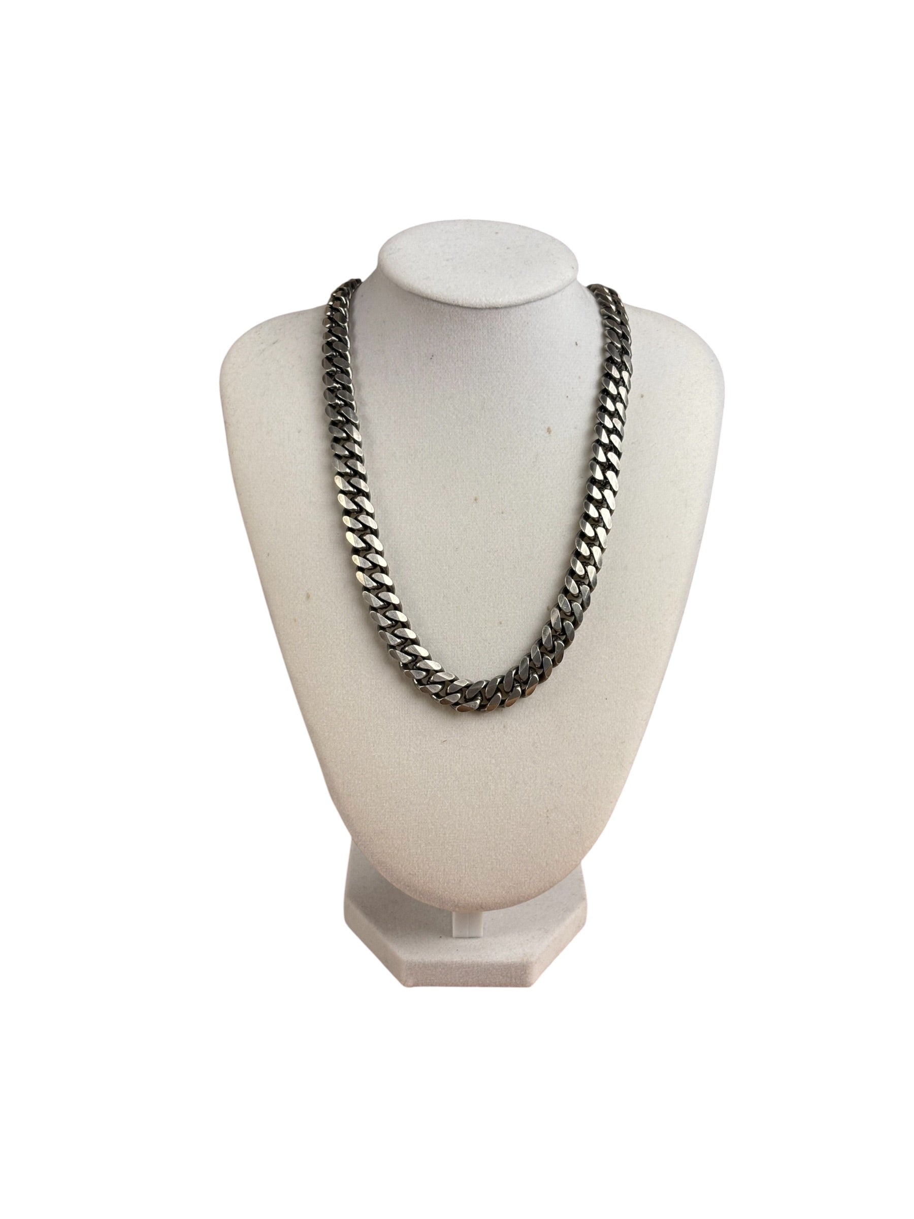 24 Inch .925 Sterling Sliver Cuban Necklace