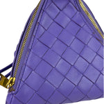 Bottega Veneta Purple Leather Nano Pyramid Pouch
