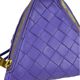 Bottega Veneta Purple Leather Nano Pyramid Pouch
