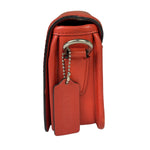 Coach Coral Red Leather Legacy Penny Shoulder Bag