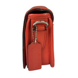 Coach Coral Red Leather Legacy Penny Shoulder Bag