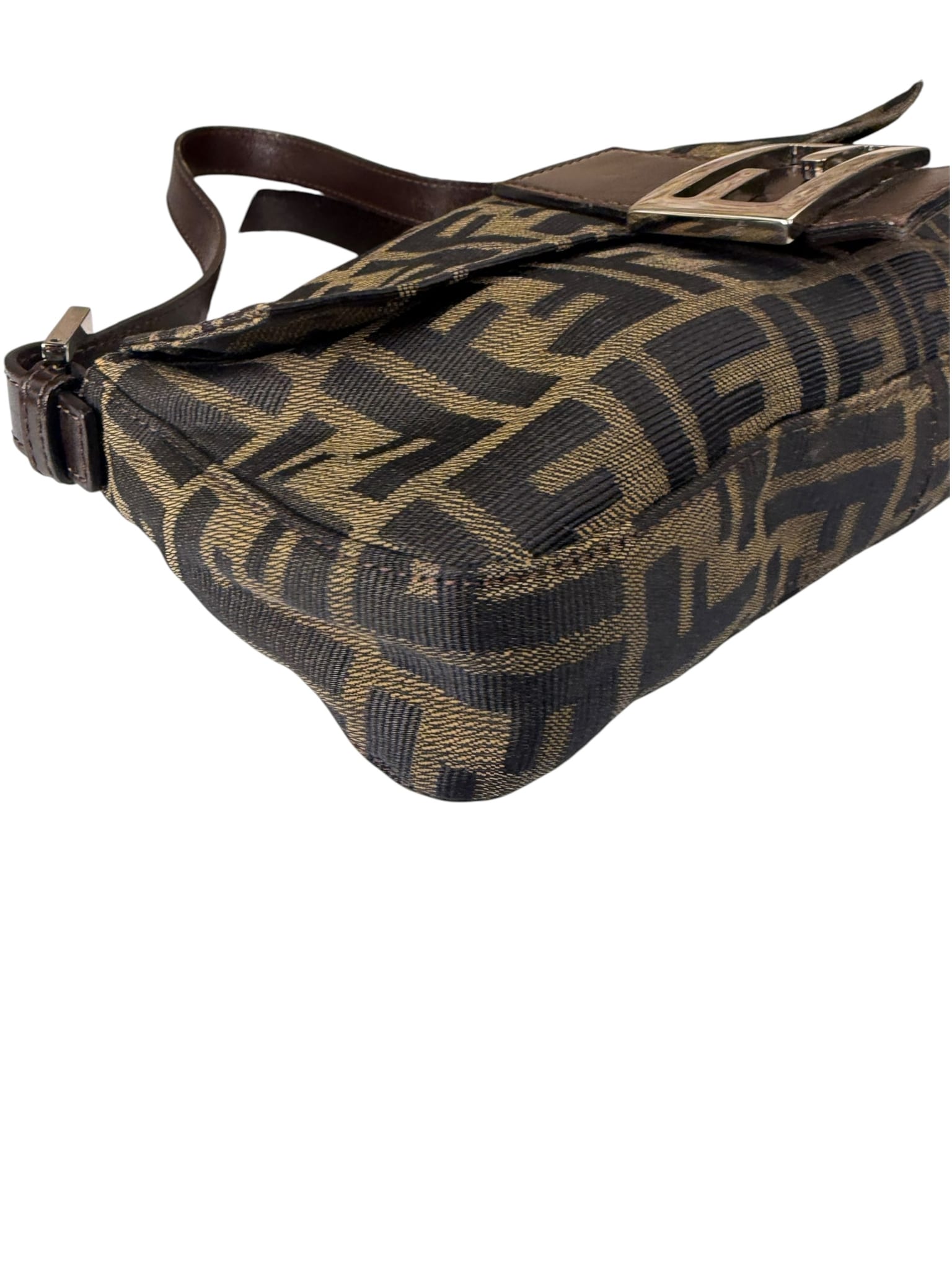 Fendi Beige/Brown Zucca Baguette