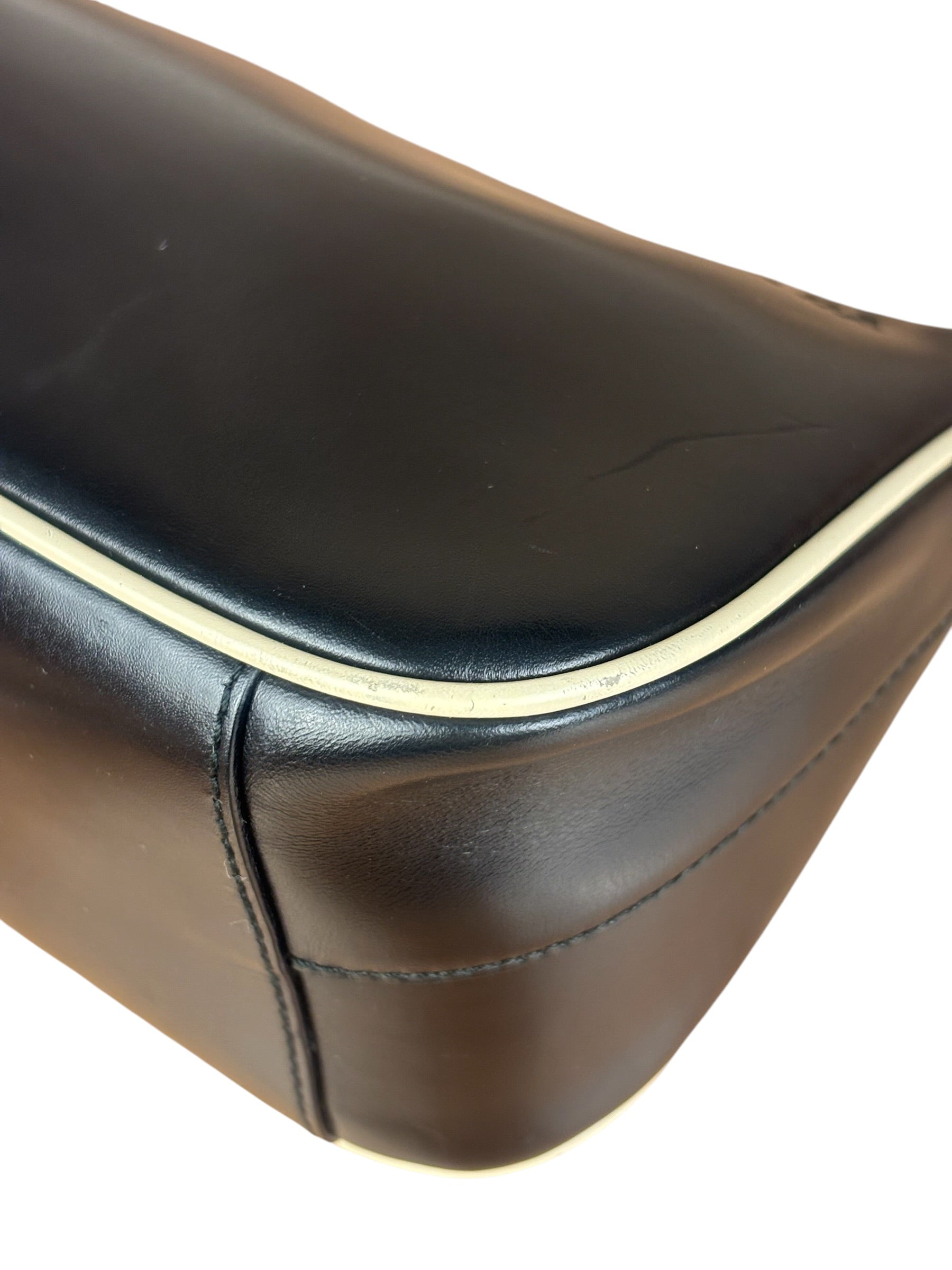 Prada Vintage Black Leather Pochette