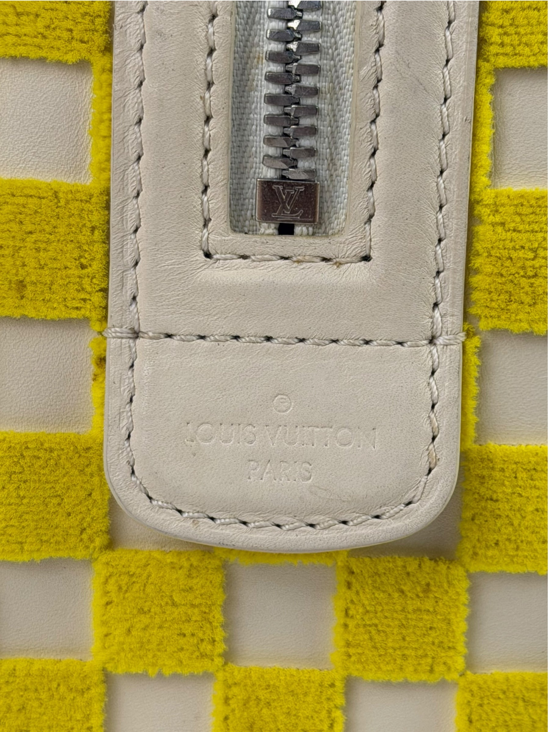 Louis Vuitton Cream/Yellow Damier Cubic Printemps Etè Speedy 2013