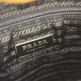 Prada Vintage Brown/Black Woven Tweed Trim Tote Handbag