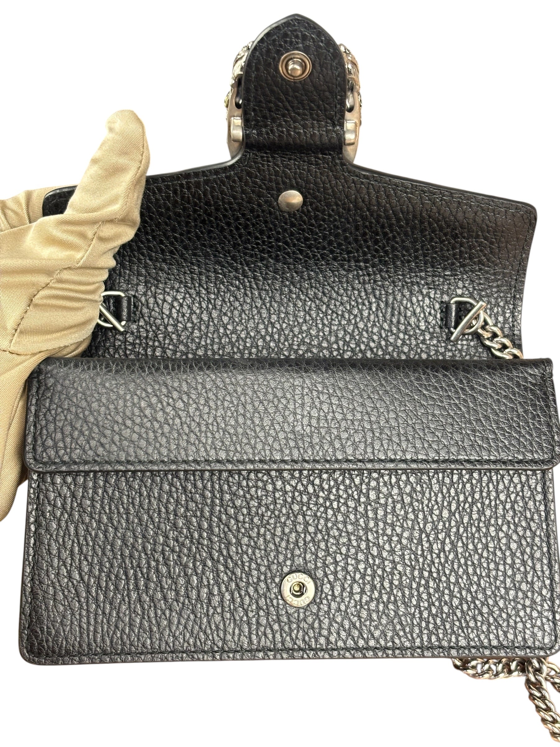 Gucci  Black Dionysus Super Mini Shoulder Bag