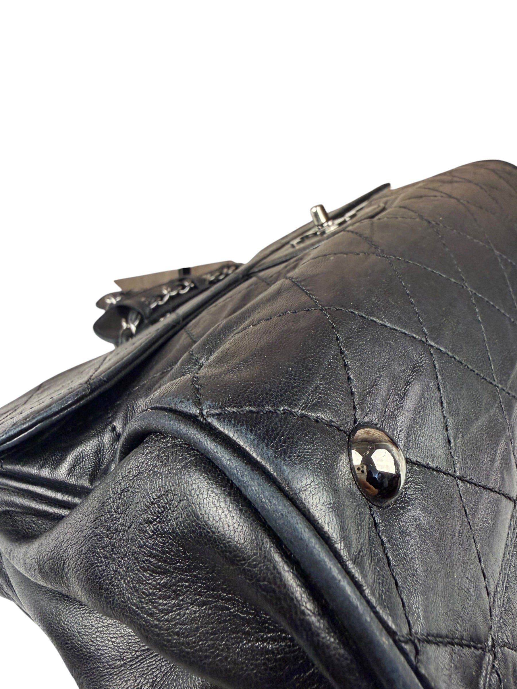 Chanel Black Calfskin Ritz Flap Bag 2007