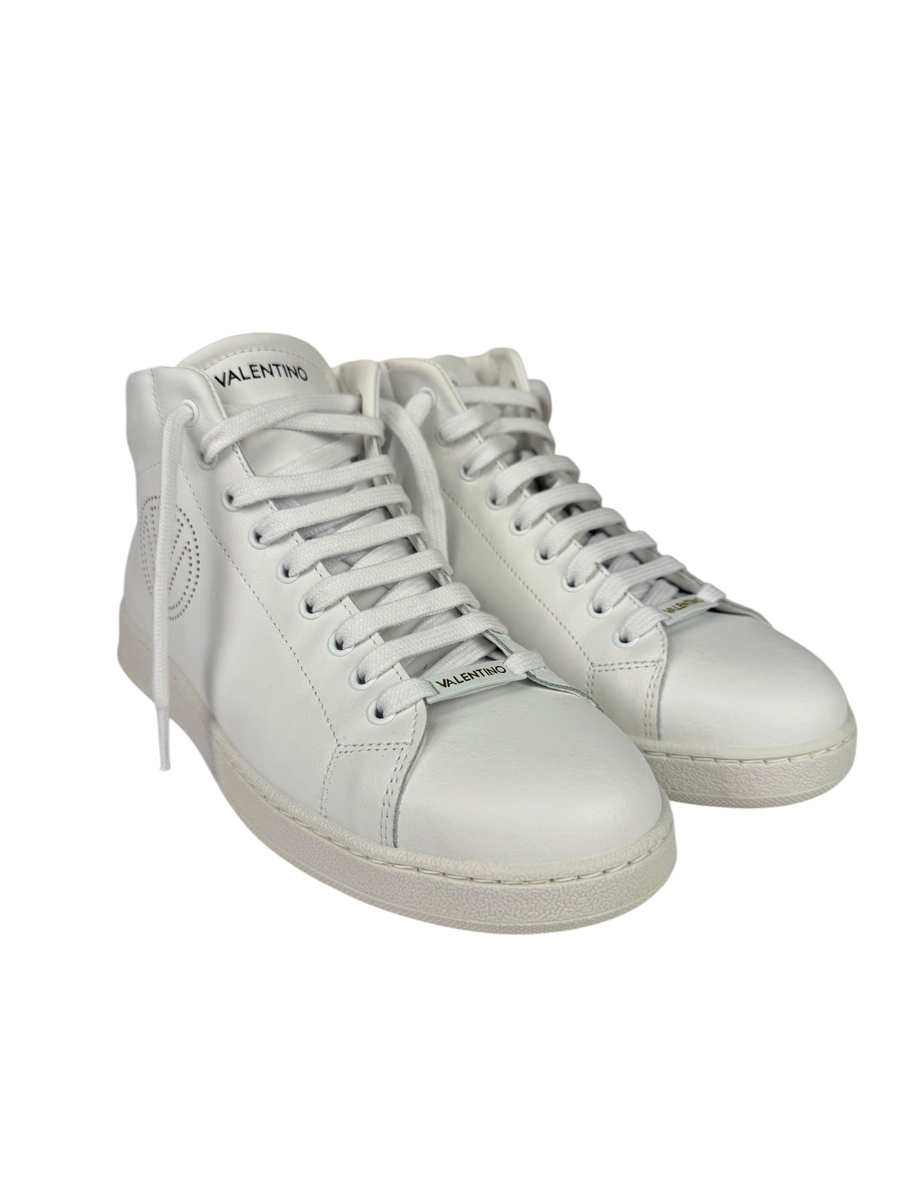 Valentino White Mabel High Top Sneaker