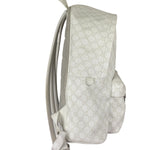 Gucci White Leather GG Green/Red Stripe Backpack