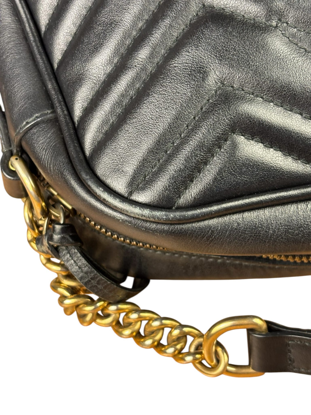 Gucci Black Leather Marmont Small Camera Bag