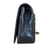 Chanel Black Quilted Single Flap Bag 1988