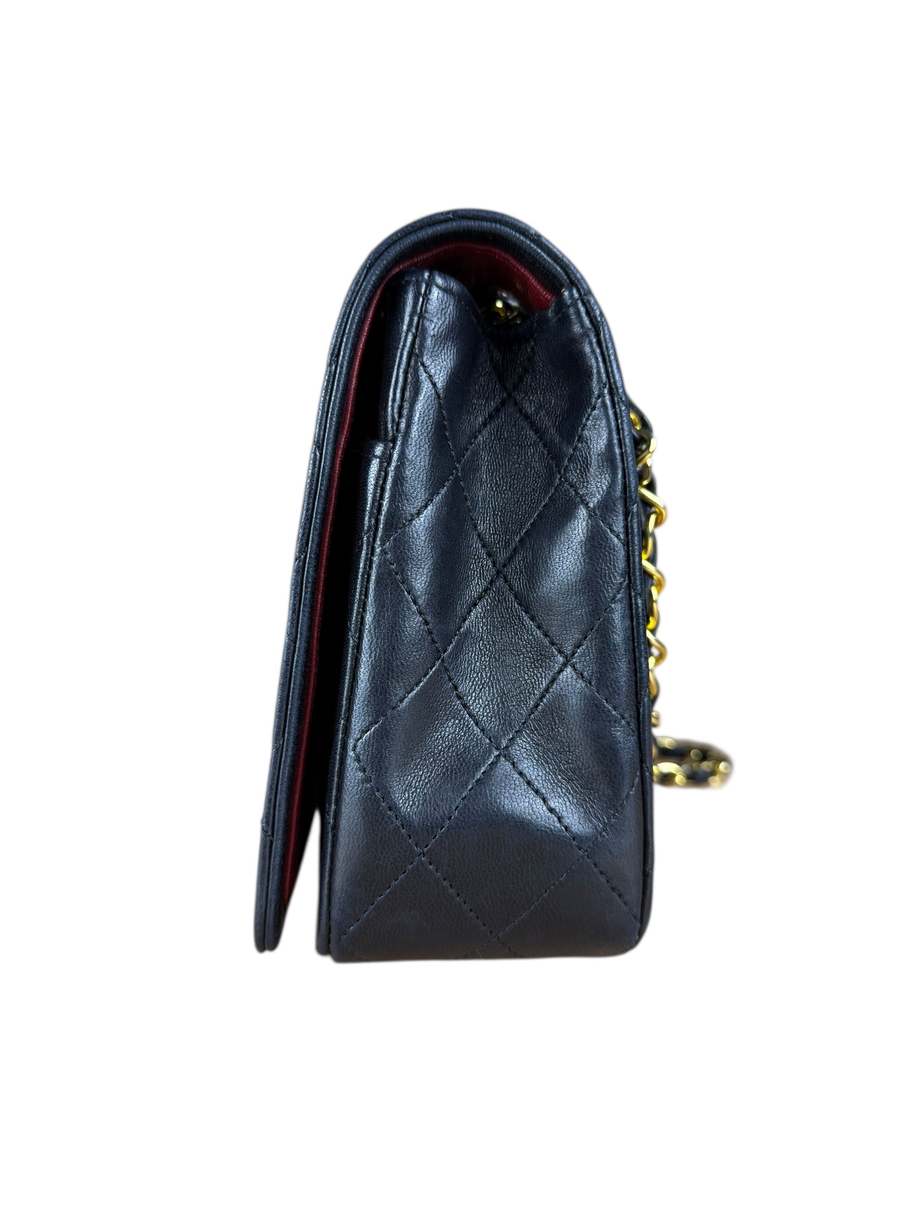 Chanel Black Quilted Single Flap Bag 1988